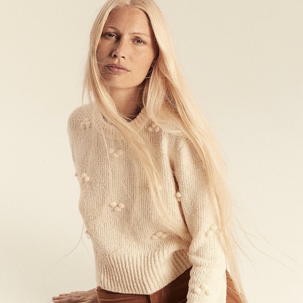 Madewell Dotted Bobble Pullover Sweater